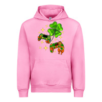 Fuchsia Pink St. Patrick's Day with game control and clover Urban Hoodie - Neo Western