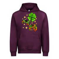Mauve Wine St. Patrick's Day with game control and clover Urban Hoodie - Neo Western