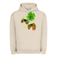 Pigment French Oak St. Patrick's Day with game control and clover Urban Hoodie - Neo Western