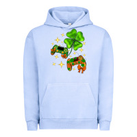 Pigment Grape Ice St. Patrick's Day with game control and clover Urban Hoodie - Neo Western