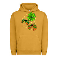 Pigment Peanut Butter St. Patrick's Day with game control and clover Urban Hoodie - Neo Western