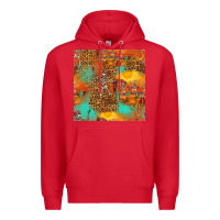 Red western skeleton seamless pattern Premium Hoodie - HRA Design Shop