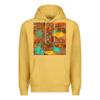 Antique Gold western skeleton seamless pattern Premium Hoodie - HRA Design Shop