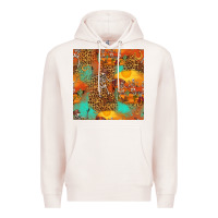 Pale Pink western skeleton seamless pattern Premium Hoodie - HRA Design Shop