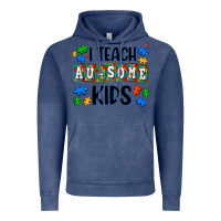 Vintage Denim i teach ausome kids Vintage Hoodie - AdoDesignShop
