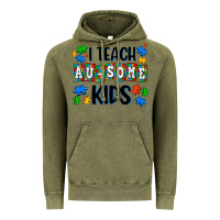 Vintage Olive i teach ausome kids Vintage Hoodie - AdoDesignShop
