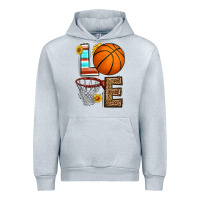 Heather Grey western basketball love Urban Hoodie - HRA Design Shop