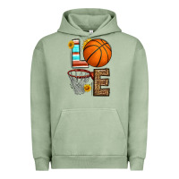 Pigment Oil Green western basketball love Urban Hoodie - HRA Design Shop