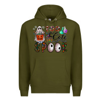 Army Green too cute to spook Premium Hoodie - CowhideDigitalArt