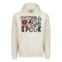 Oatmeal Heather too cute to spook Premium Hoodie - CowhideDigitalArt