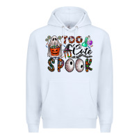 White too cute to spook Premium Hoodie - CowhideDigitalArt