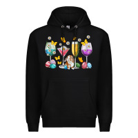 Black Easter wine glasses Easter Day Premium Hoodie - Neo Western