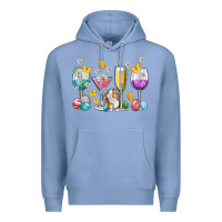 Colony Blue Easter wine glasses Easter Day Premium Hoodie - Neo Western