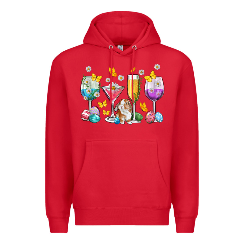 Easter Wine Glasses Easter Day Premium Hoodie by Neo Western | Teevron