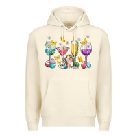 Sandshell Easter wine glasses Easter Day Premium Hoodie - Neo Western