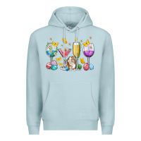 Blue Mist Easter wine glasses Easter Day Premium Hoodie - Neo Western