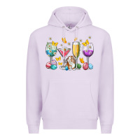 Lilac Easter wine glasses Easter Day Premium Hoodie - Neo Western
