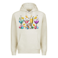 Oatmeal Heather Easter wine glasses Easter Day Premium Hoodie - Neo Western