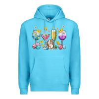 Ocean Blue Easter wine glasses Easter Day Premium Hoodie - Neo Western