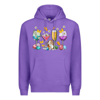 Purple Easter wine glasses Easter Day Premium Hoodie - Neo Western
