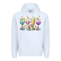 White Easter wine glasses Easter Day Premium Hoodie - Neo Western