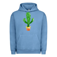 Pigment Pebble Blue mexican cactus Urban Hoodie - FaDigitalArtStudio