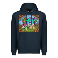 Navy Farm animal easter tumbler Easter Day Premium Hoodie - Neo Western