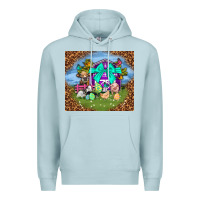 Blue Mist Farm animal easter tumbler Easter Day Premium Hoodie - Neo Western
