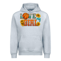 Heather Grey love my girl basketball Urban Hoodie - HRA Design Shop