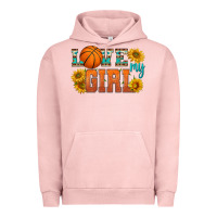 Pigment Salmon love my girl basketball Urban Hoodie - HRA Design Shop