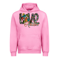 Fuchsia Pink love autism Urban Hoodie - SublimationCraftShop