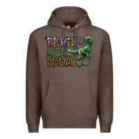 Coffee Trick RAWR Treat Premium Hoodie - CowhideDigitalArt