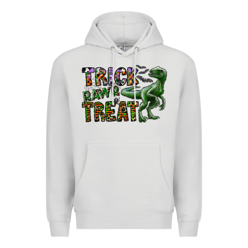Trick Rawr Treat Premium Hoodie by CowhideDigitalArt | Teevron