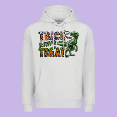 Trick Rawr Treat Premium Hoodie Designed By Cowhidedigitalart