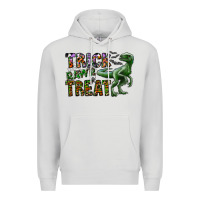 Dove Grey Trick RAWR Treat Premium Hoodie - CowhideDigitalArt