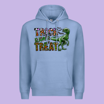 Trick Rawr Treat Premium Hoodie Designed By Cowhidedigitalart