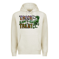 Oatmeal Heather Trick RAWR Treat Premium Hoodie - CowhideDigitalArt
