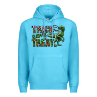 Ocean Blue Trick RAWR Treat Premium Hoodie - CowhideDigitalArt