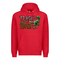 Red Trick RAWR Treat Premium Hoodie - CowhideDigitalArt