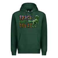 Sports Green Trick RAWR Treat Premium Hoodie - CowhideDigitalArt