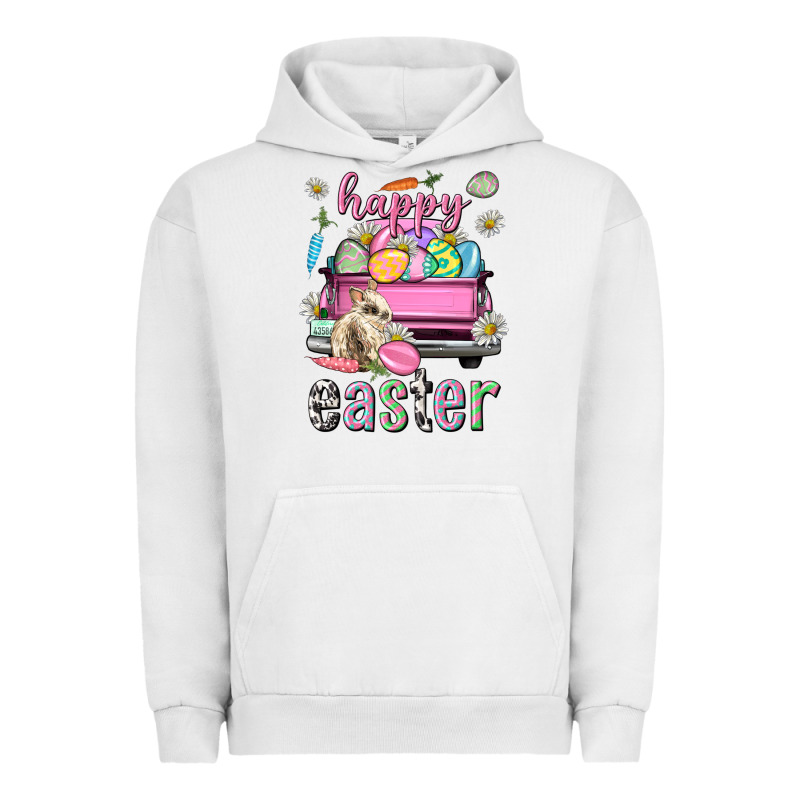 Bunny Happy Easter Truck Easter Day Urban Hoodie by Neo Western | Teevron