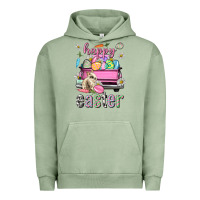 Pigment Oil Green Bunny Happy Easter truck Easter Day Urban Hoodie - Neo Western