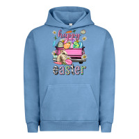 Pigment Pebble Blue Bunny Happy Easter truck Easter Day Urban Hoodie - Neo Western