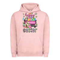 Pigment Salmon Bunny Happy Easter truck Easter Day Urban Hoodie - Neo Western