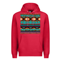 Cardinal aztec turquoise gemstone seamless pattern Premium Hoodie - HRA Design Shop