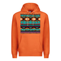 Carrot aztec turquoise gemstone seamless pattern Premium Hoodie - HRA Design Shop