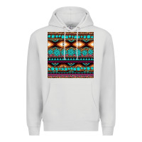 Dove Grey aztec turquoise gemstone seamless pattern Premium Hoodie - HRA Design Shop