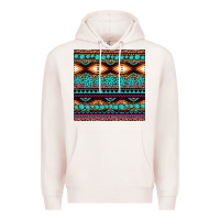 Pale Pink aztec turquoise gemstone seamless pattern Premium Hoodie - HRA Design Shop