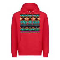 Red aztec turquoise gemstone seamless pattern Premium Hoodie - HRA Design Shop