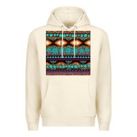 Sandshell aztec turquoise gemstone seamless pattern Premium Hoodie - HRA Design Shop